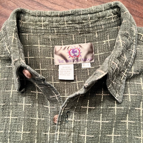 Territory Ahead Western Shirt, Green with Crosses, Extra Large Tall - Picture 3 of 3